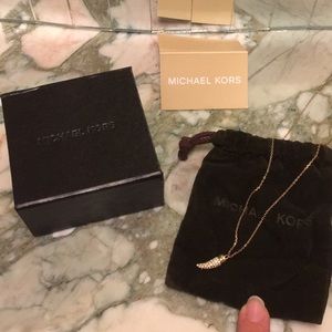 Michael Kors crystal horn necklace